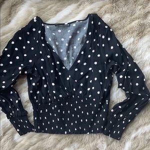 Black Polka Dot Blouse